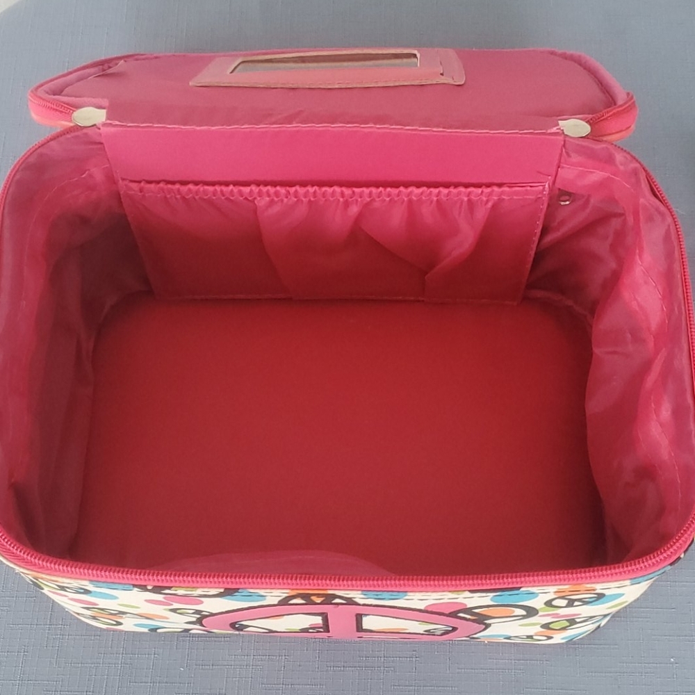 Peace Sign train case/makeup case - Picture 3 of 6